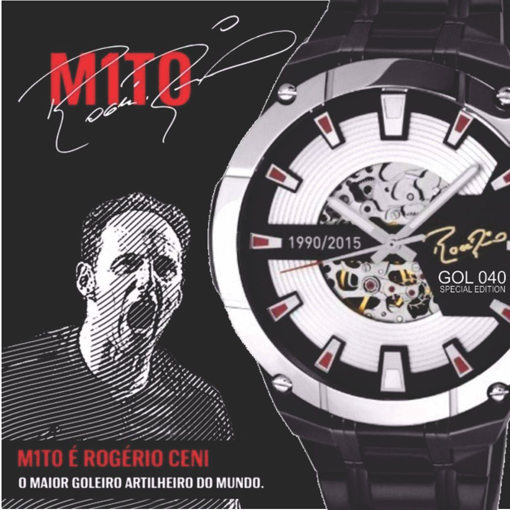 Relógio Technos Rogério Ceni Mito Gol 040 Sao8n24aa/040 Ed. Limitada