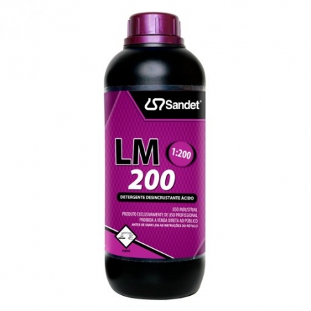 LM 200 - Detergente Desincrustante Ácido - 1/200 - 1L - Sandet