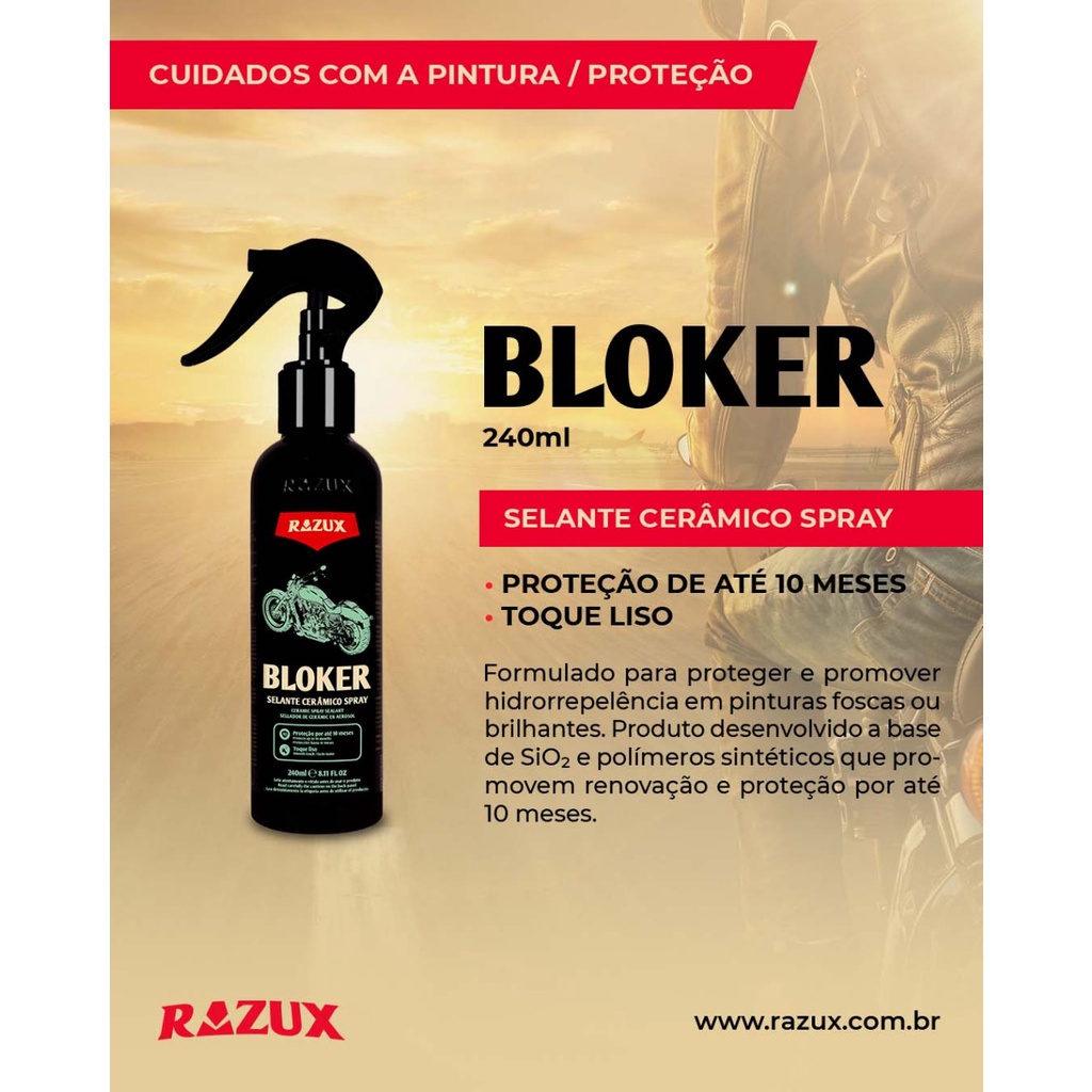 Bloker Selante Spray a Base de SiO2 Pinturas Foscas e Brilhantes - 240ml - RAZUX/VONIXX