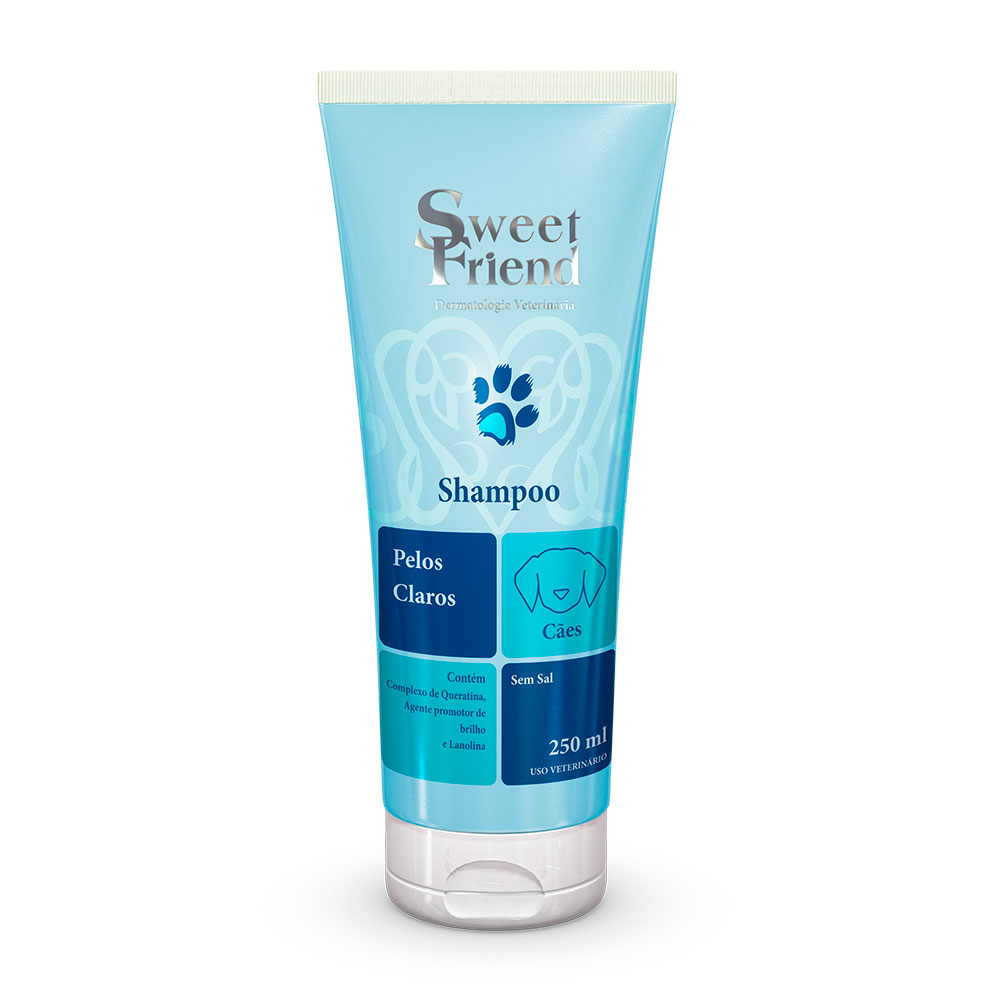 Shampoo para Cachorro Sweet Friend Intensive Care Pelos Claros  - 250ml