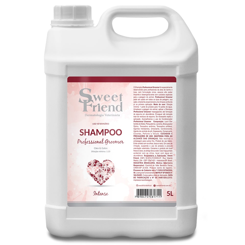 Shampoo Petshop Professional Groomer Intense 5 Litros - Sweet Friend