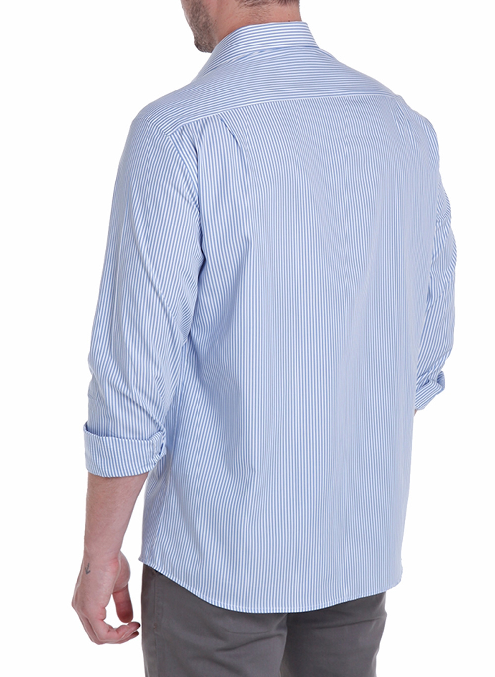 Camisa Masculina Comfort Manga Longa com bolso Dudalina
