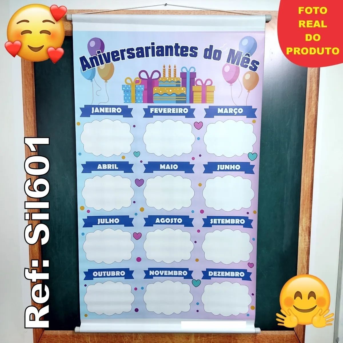 Material Banner Pedagógico Aniversariantes Do Mês Sil601