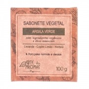 Arte dos Aromas Sabonete Vegetal Natural Vegano de Argila Verde 100g