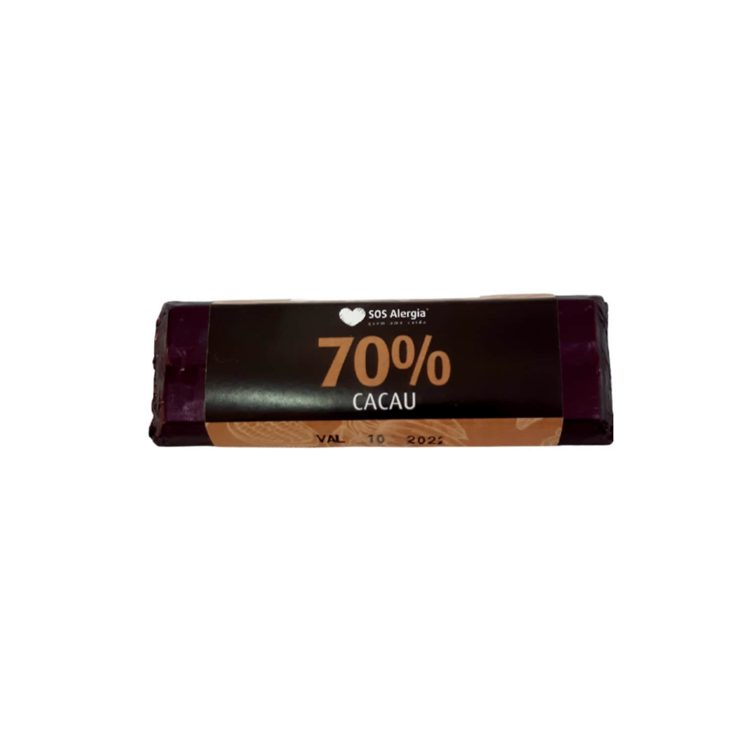 Barrinha de Chocolate 70% SOS Alergia 20g