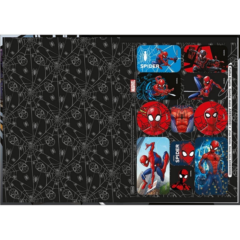 Caderno Brochura Capa Dura 1/4 Spider Man Marvel 80 Fls Tilibra