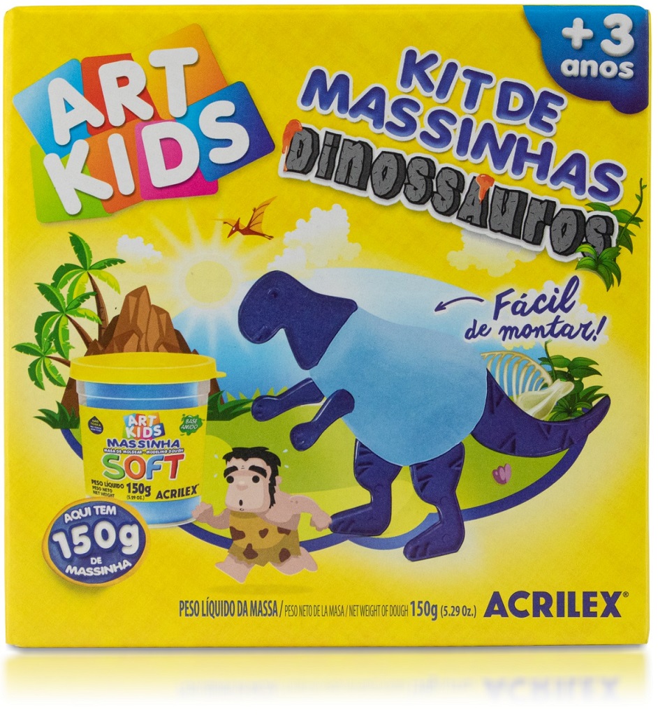 Kit de Massinhas Dinossauros Art Kids Acrilex