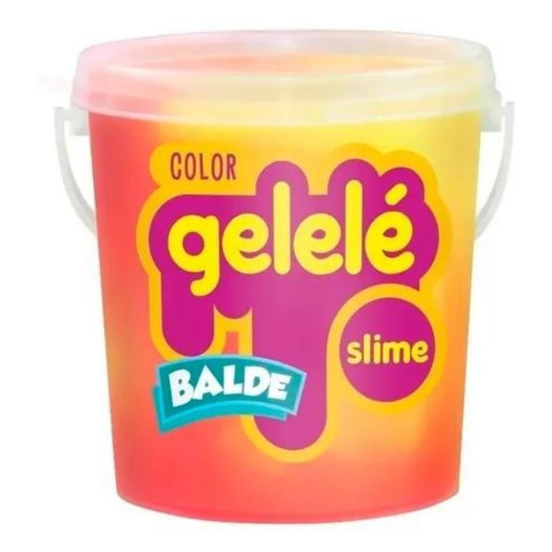 Slime Geleia Gelele Balde color Bicolor 457g - Doce Brinquedo