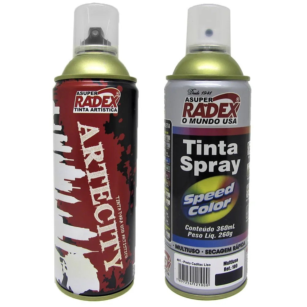 Tinta Spray Artística 260g/360mL Radex 