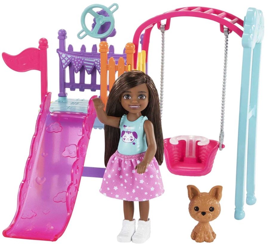 Boneca Barbie Chelsea Conjunto de balanço e cachorrinho de estimação - Mattel