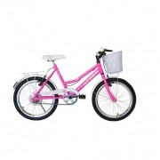 Bicicleta Aro 20 Feminina  Athor Nature Rosa cestinha