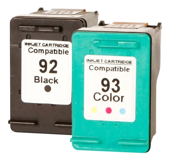 Kit Cartucho Compatível HP 92 Preto + 93 Colorido