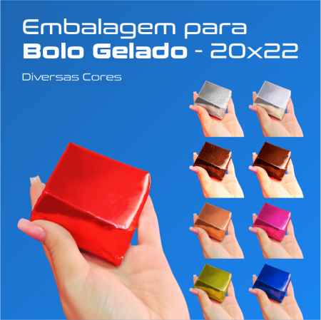 Papel Para Bolo Gelado - 20x22cm - 500 Und