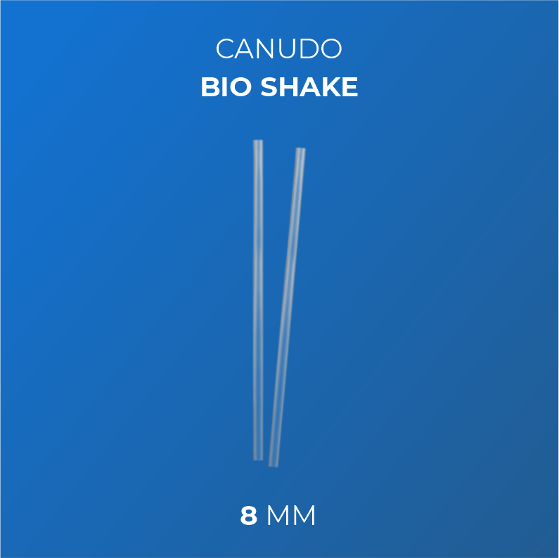 Canudo Bio Shake 8mm - Caixa 2000und