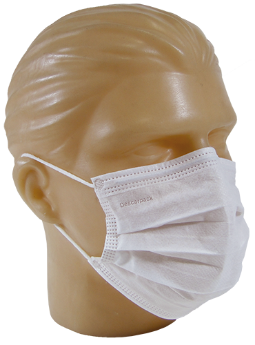 Máscaras Tripla Camadas com Elástico Descartável - 50 Unid.
