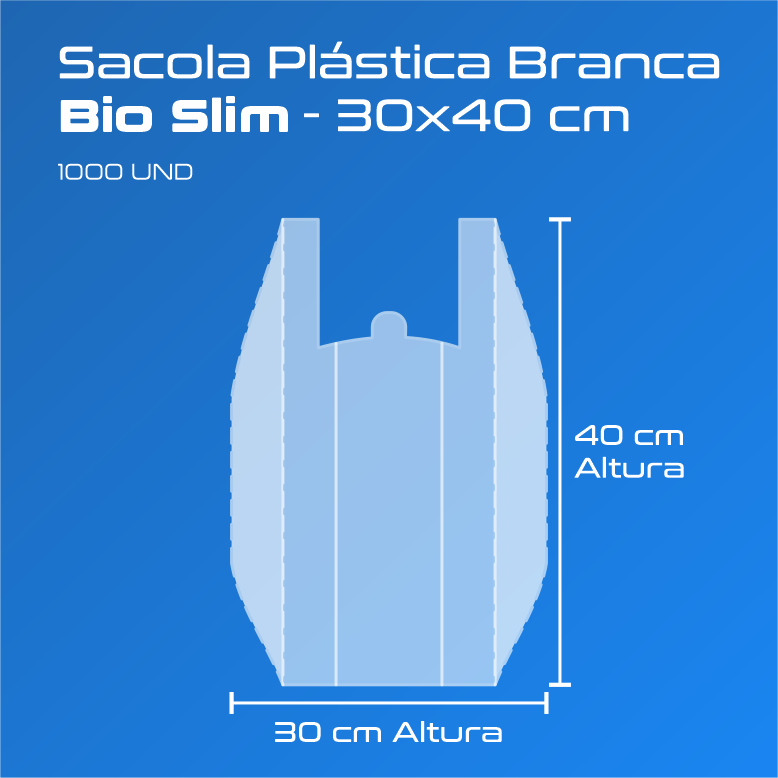 Sacolas Plásticas Slim 30x40 cm - 1000 Und