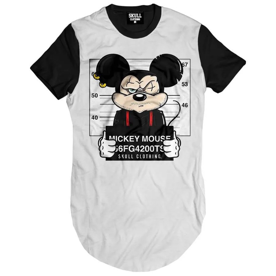 Camiseta longline Mickey Busted