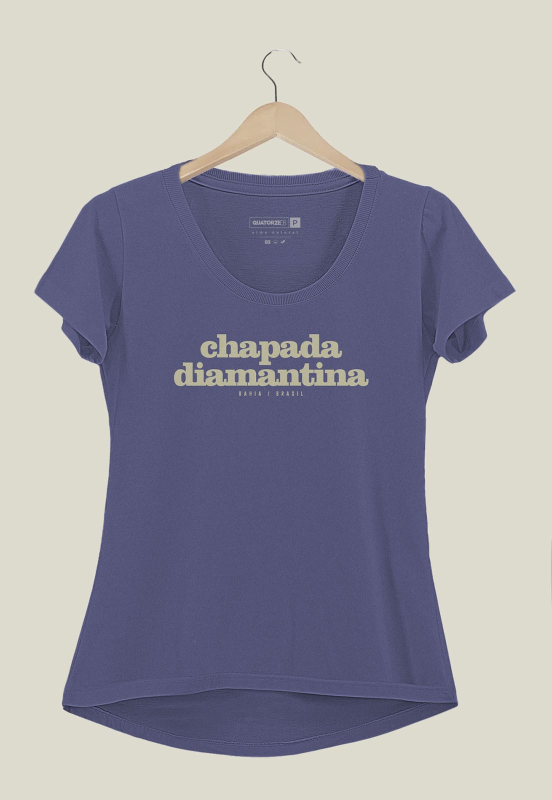 Camiseta Feminina Destinos Chapada Diamantina Azul Médio