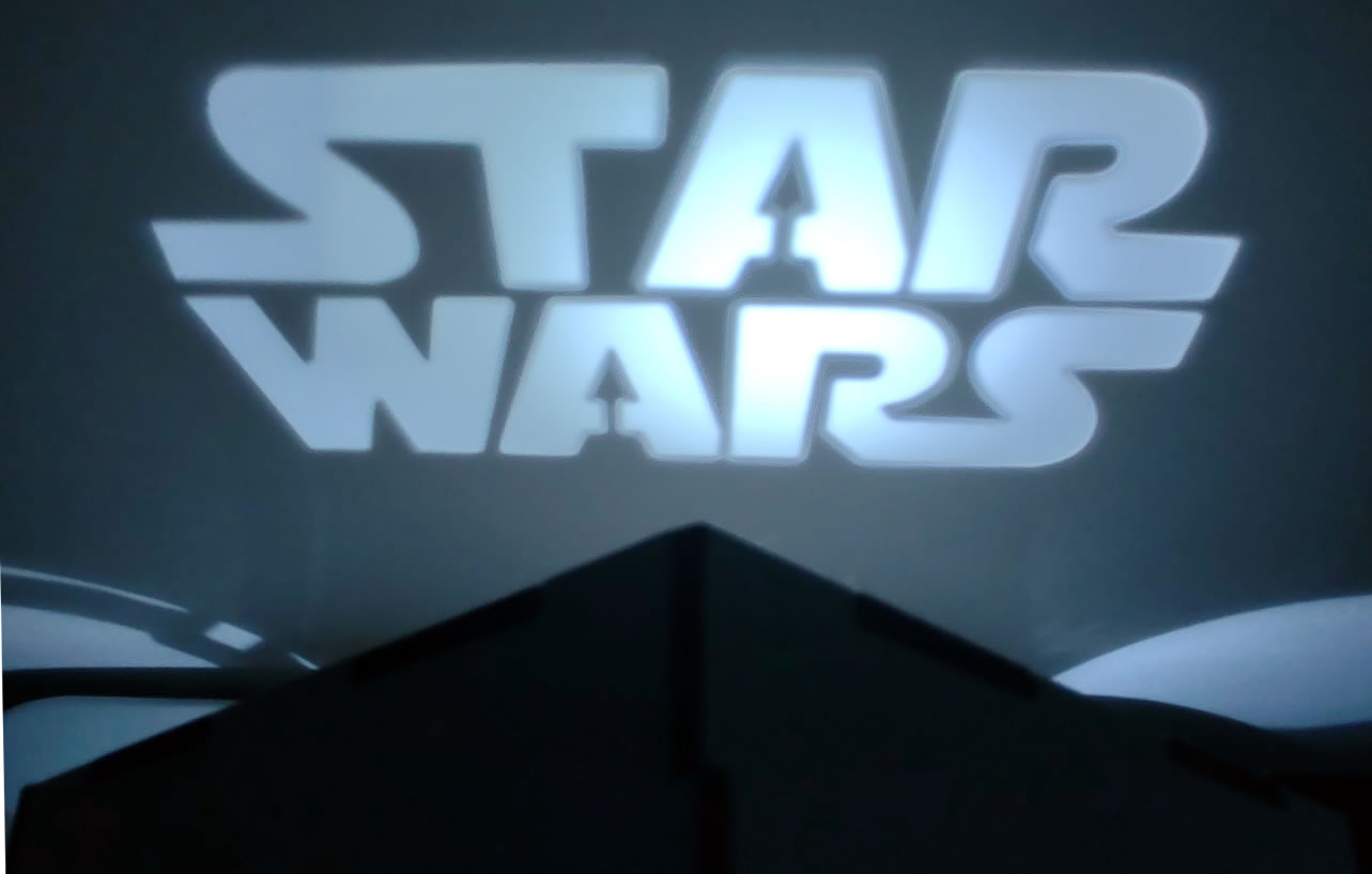 Luminária Cubo Led Star Wars Faces Preta