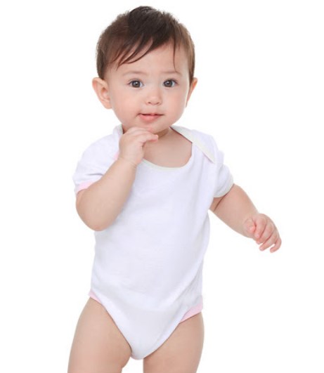 KIT 12 Body Manga Curta Infantil de Bebê - Poliéster