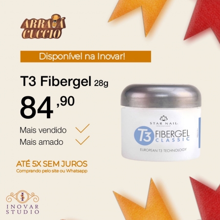 Gel - T3 Fibergel Classic Uv - Brazilian Tulipa - 28g