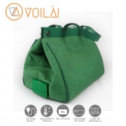Bolsa Elétrica Voilà! Bag - Classic em Linho Importado Verde com Alças Verde