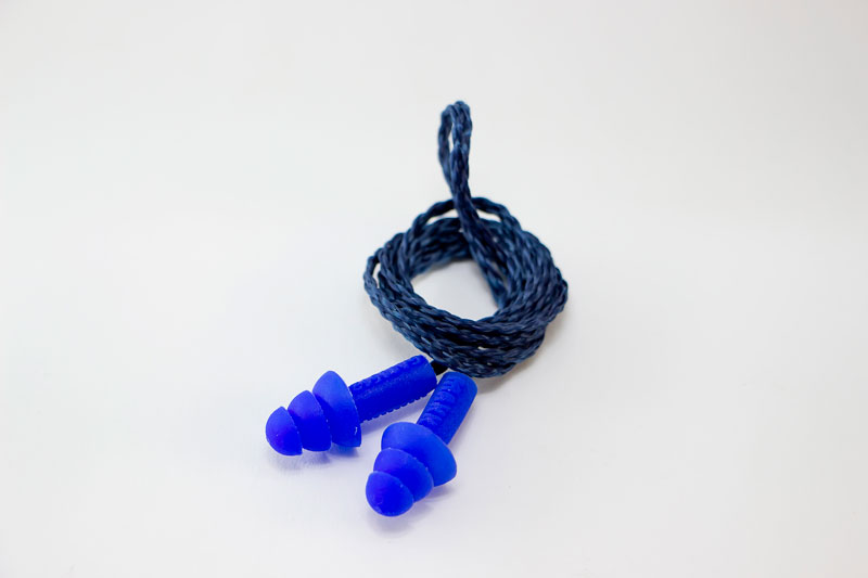Protetor Auricular 18 dB Silicone Cordão Azul de Poli Plug Azul Maxxi