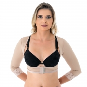 Colete bolero cirúrgico compressivo com mangas sem busto Mabella 2121 tecido Emana ideal para cirurgia nos braços costas