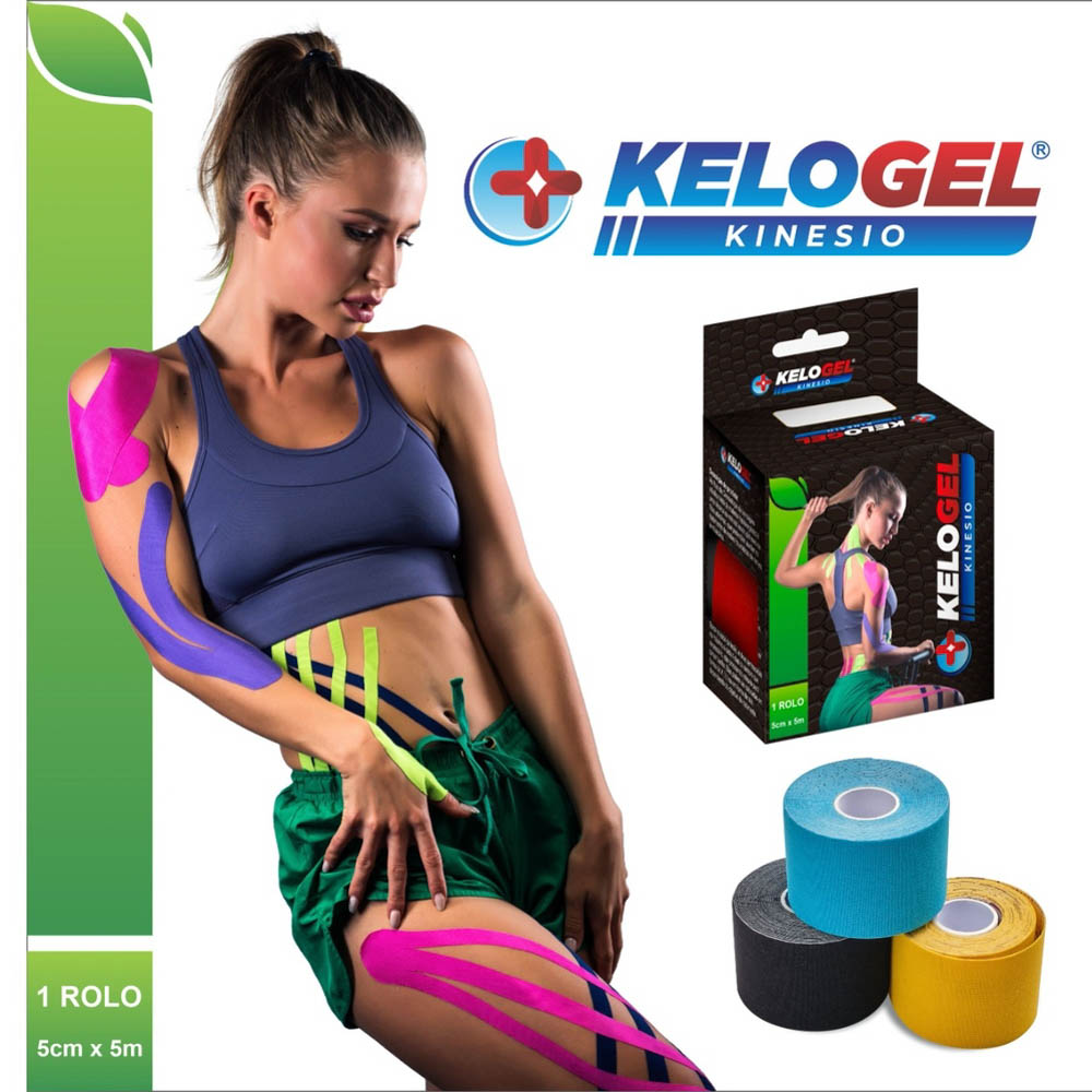 Fita elástica tape bandagem kinésio Kelogel Premium 5cmx5m  - Cinta se Nova