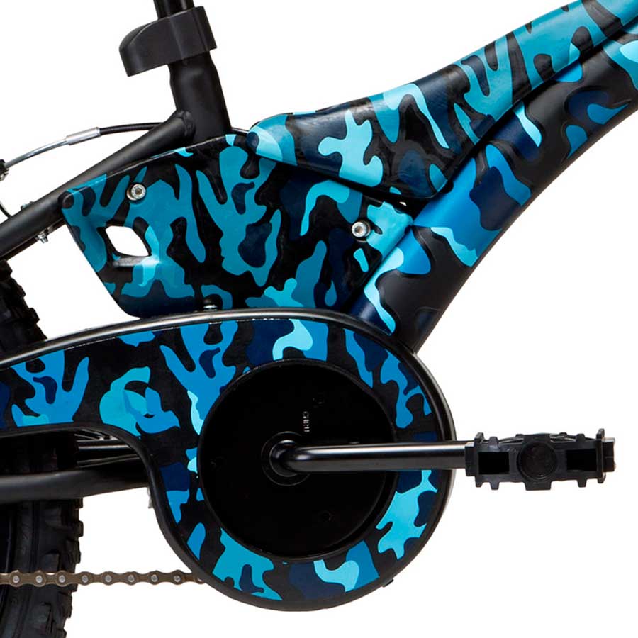 Bicicleta Infantil Groove T 20 Camuflada Azul - Aro 20 