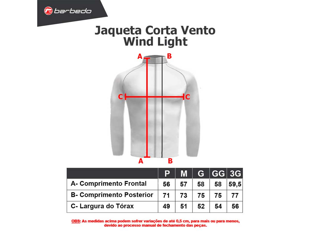 Jaqueta Corta Vento Barbedo Wind Light