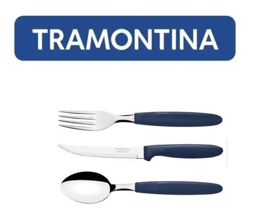 Kit Restaurante 15 Talheres Tramontina Ipanema Azul