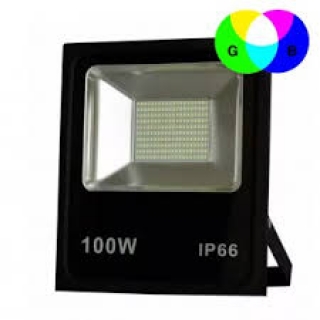Refletor Holofote Micro Led 100w Smd Rgb Colorido Bivolt