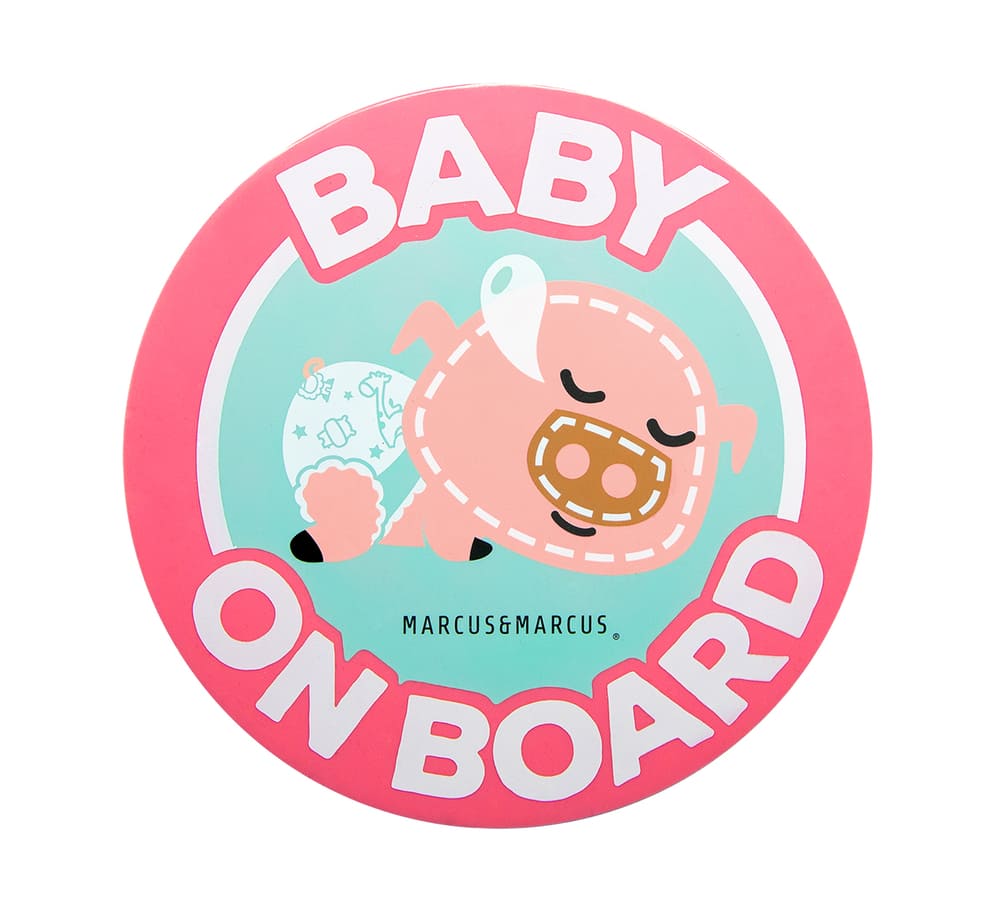 Adesivo Bebê A Bordo Para Carro Marcus & Marcus Porquinho  - Encanto Baby