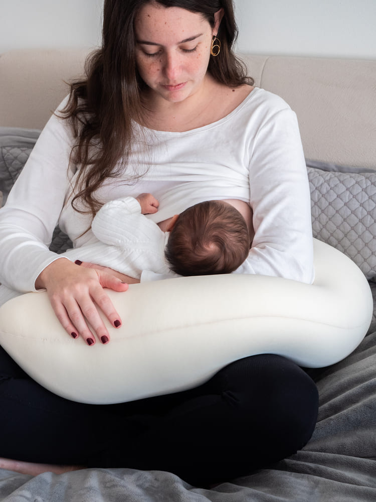 Almofada Para Amamentação Bebe Travesseiro FOM Baby Pérola - Encanto Baby