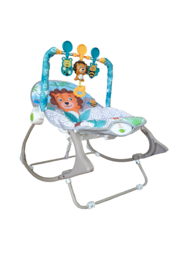 Cadeira De Descanso Balanço Musical Vibratória Encantada 3 em1 Bege Color Baby - Encanto Baby