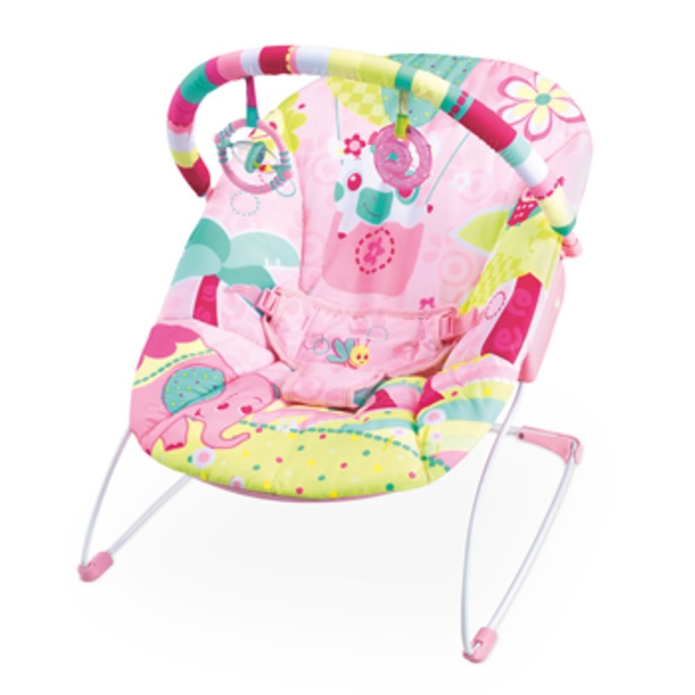 Cadeira De Descanso Mastela Rosa Jardim - Função Vibratória  - Encanto Baby
