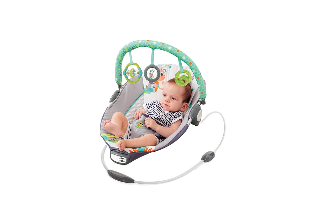 Cadeira De Descanso Musical Vibratória Sunset Mastela  Cinza - Encanto Baby