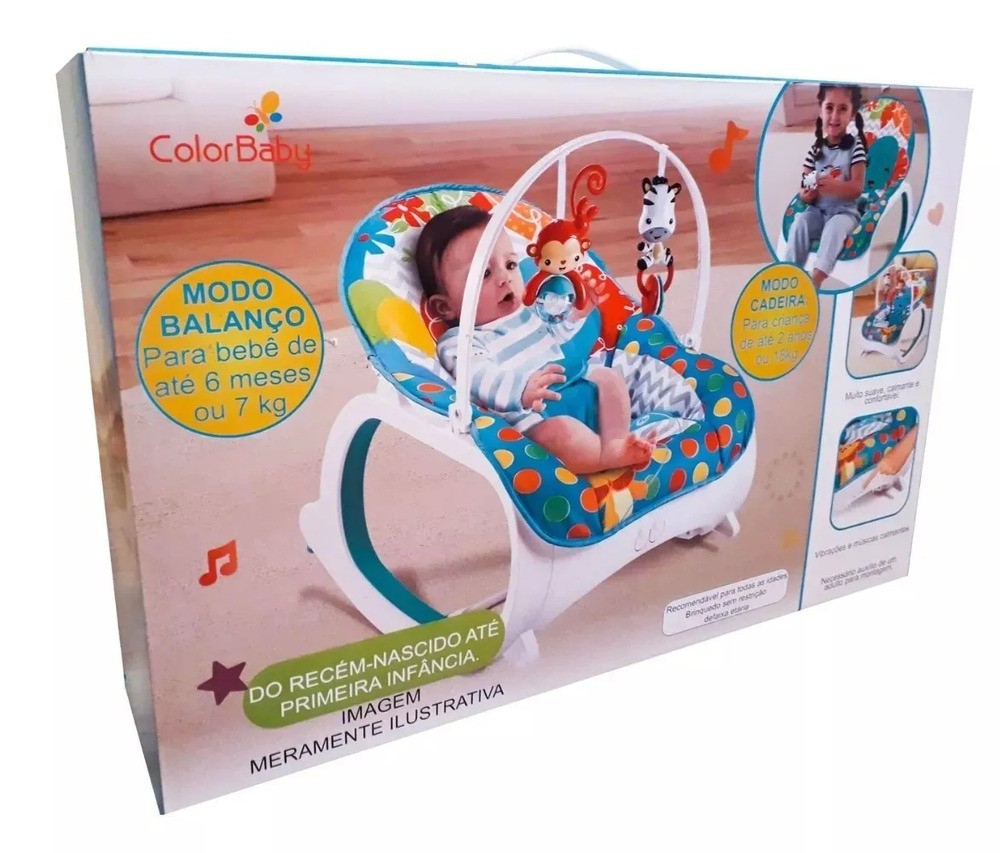 Cadeirinha Musical De Balanço/descanso Vibratória Color Baby - Encanto Baby
