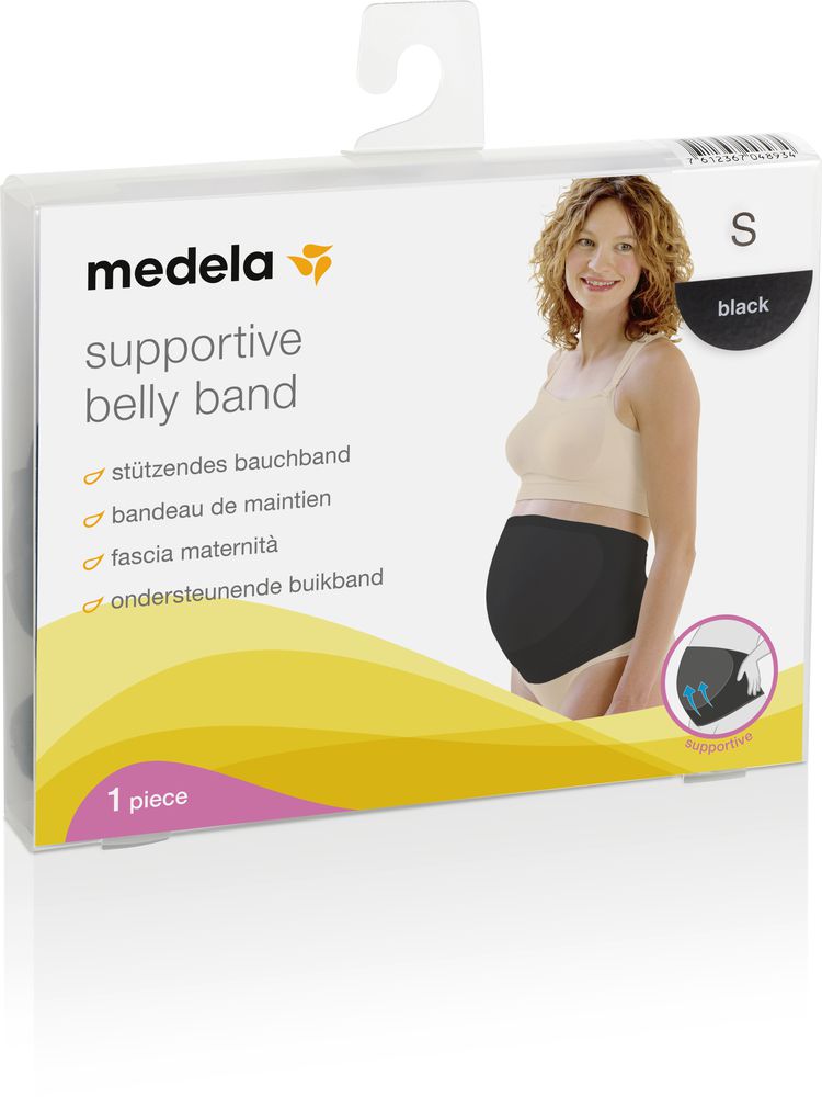 Faixa de Sustentação Gestantes Medela Belly Band Preto Tam P  - Encanto Baby