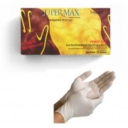 Luva para procedimento Não Cirúrgico sem pó  Látex Supermax Powder Free - Caixa com 100 Unid