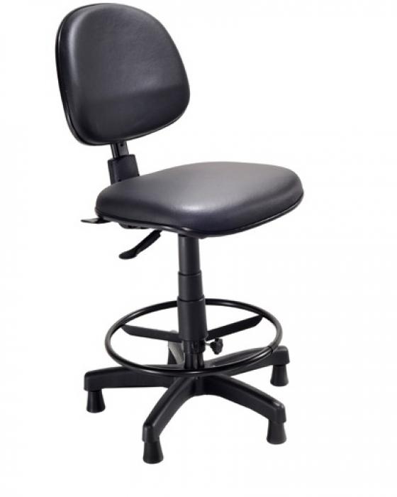 Cadeira Caixa Executiva  Alta Giratória fixa Back System regulável sem Braços e apoio para pés