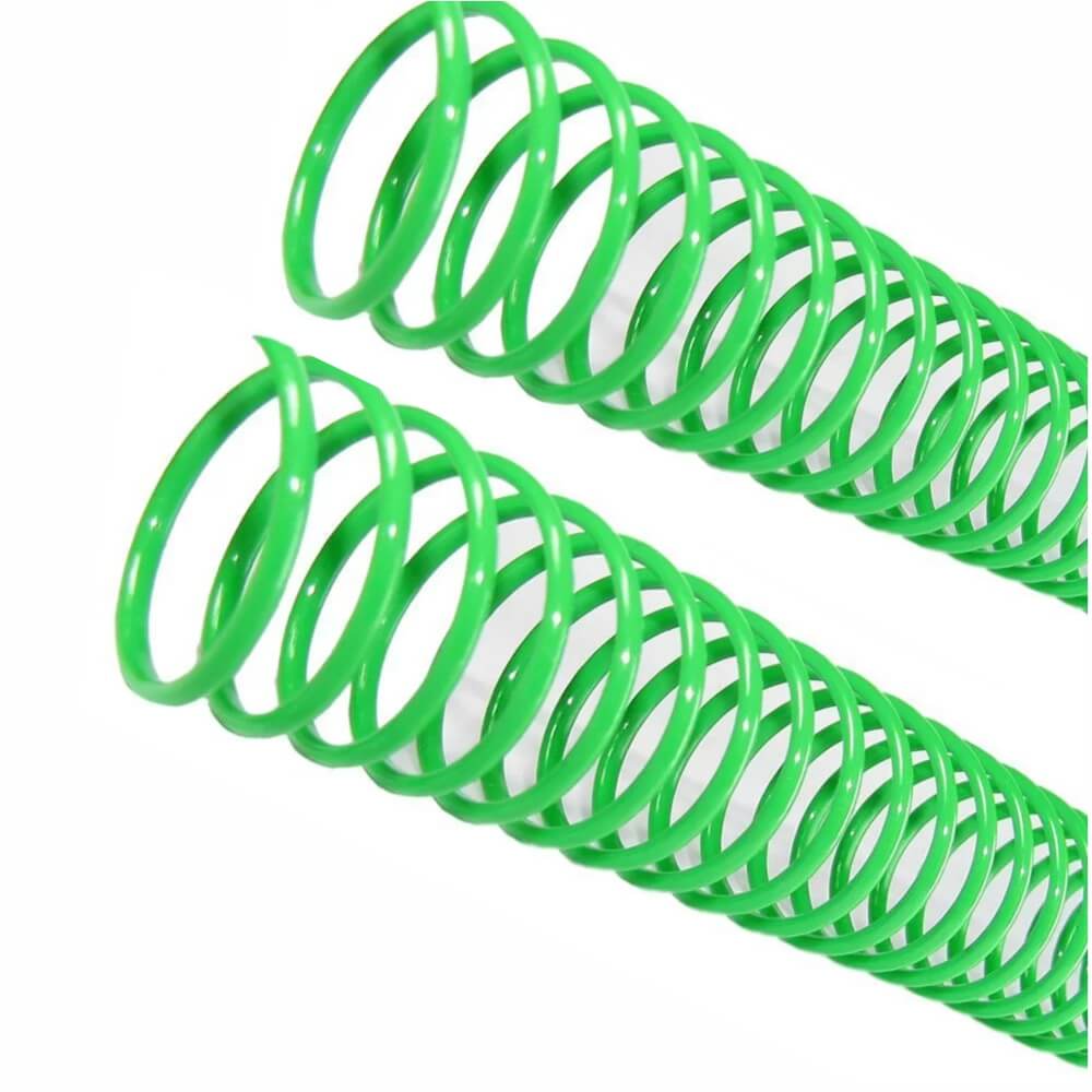 Espiral para Encadernação Verde 17 mm para 100 folhas 100un