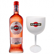 Martini Rosato com Taça acrílico personalizada