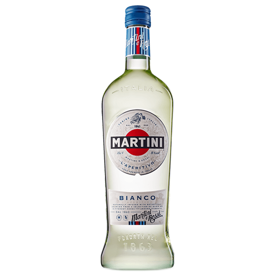 Drink In House - Martini Bianco 750ml, Taça Cristal Oficial Martini e Monin Cereja 700ml