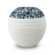 Vaso Decorativo em Cerâmica Branco Floral 17x21cm - Nakine