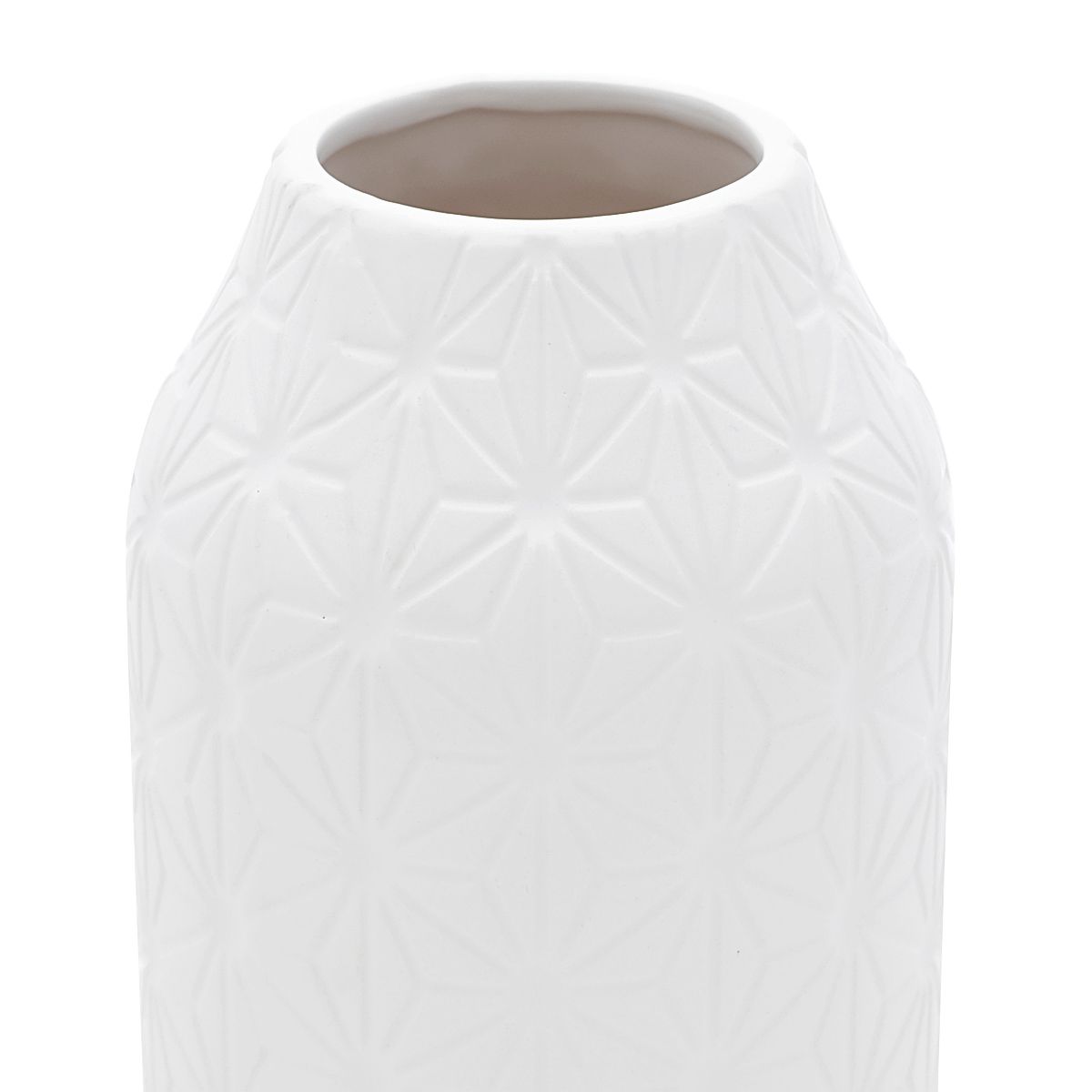 Vaso Decorativo Cerâmica Branco 11x23cm