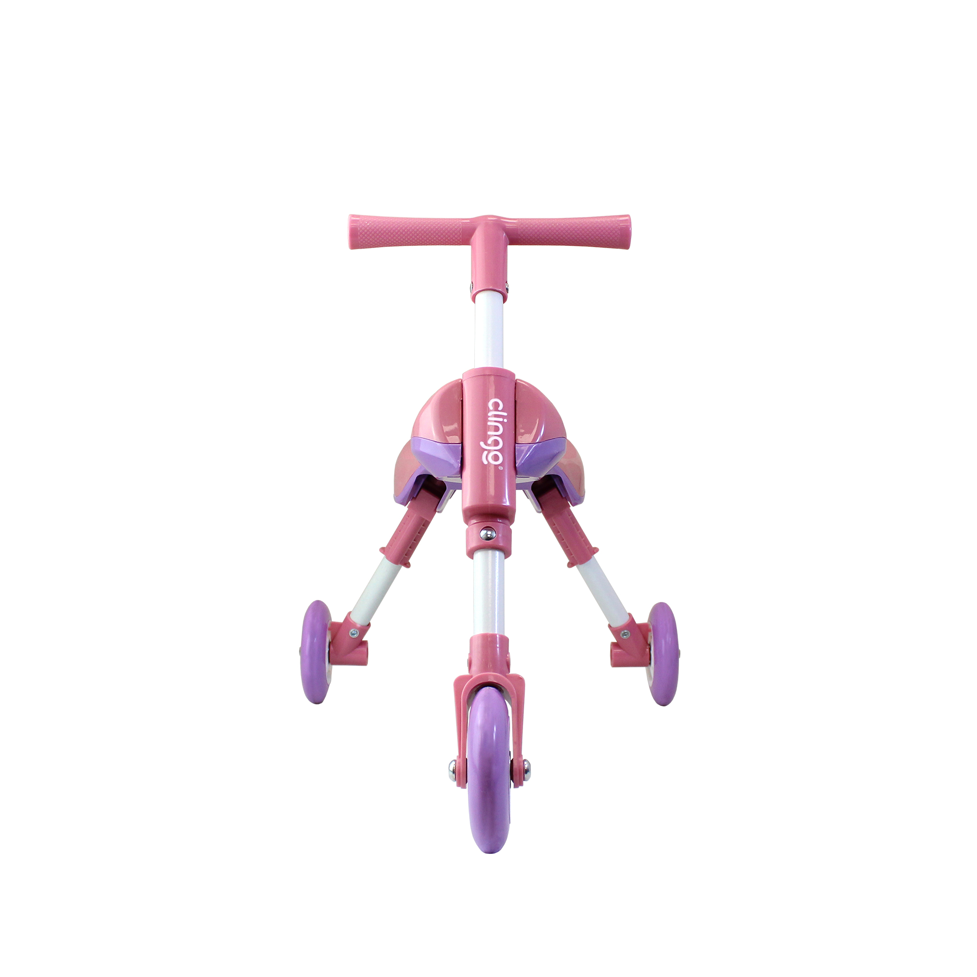 Triciclo Dobrável Rosa e Lilás - Clingo