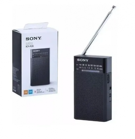 Rádio Portátil Mini Bolso Sony Pilhas Novo Am/fm Icf-p36