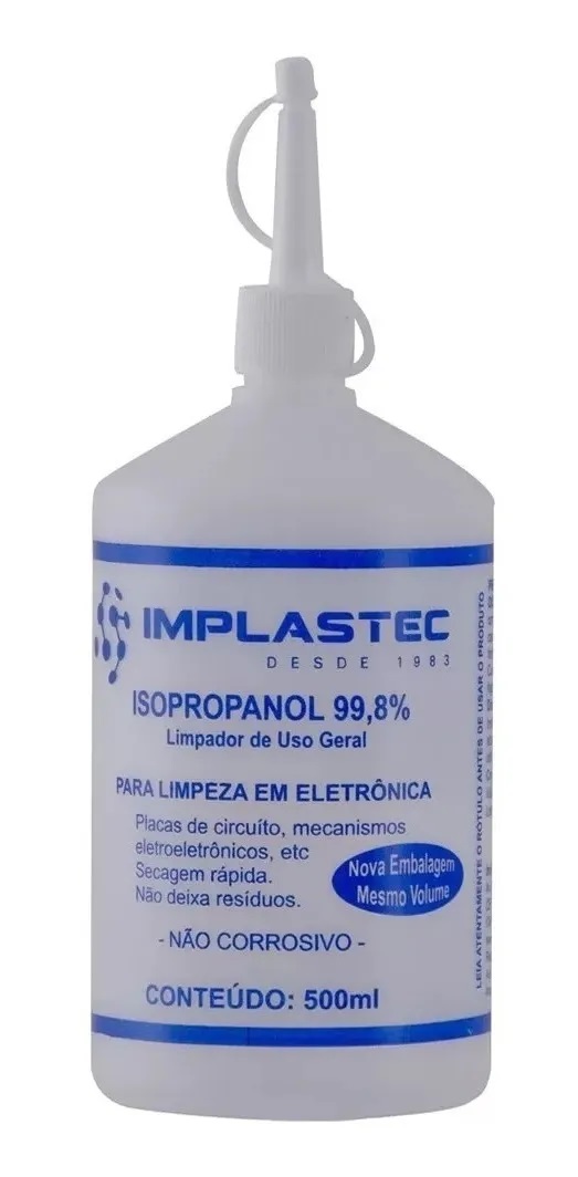Alcool Isopropílico Limpeza em Geral 500ml Implastec
